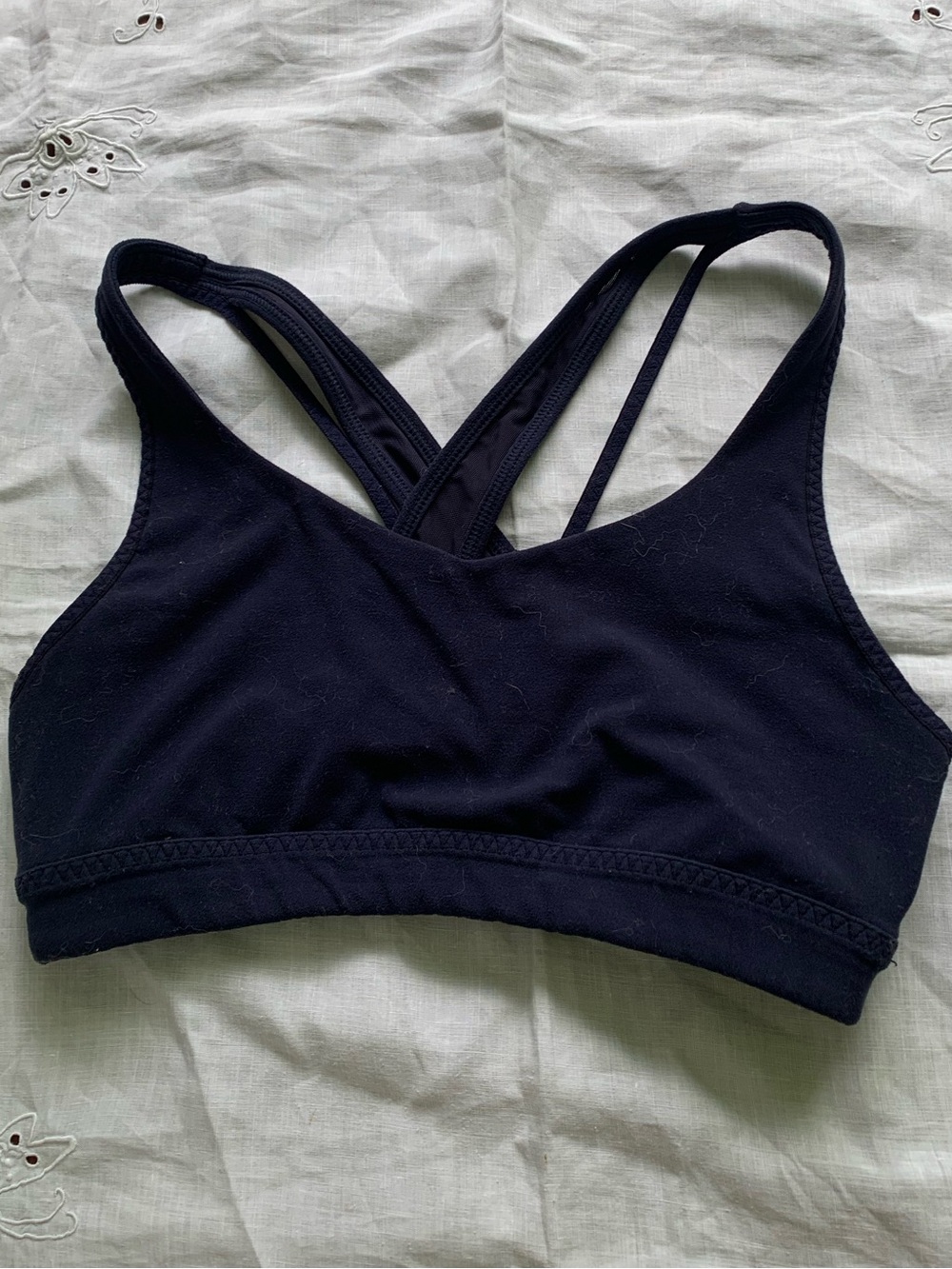Navy Blue Racerback Athleta Sports Bra